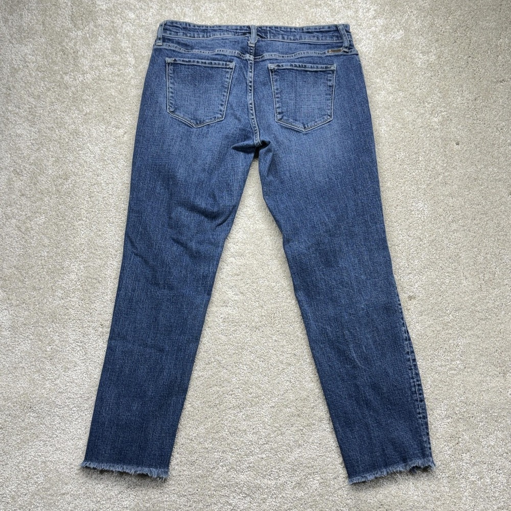 KanCan Jeans Juniors 11/29 Blue High Rise Distressed Straight Raw Hem Denim - Picture 4 of 10